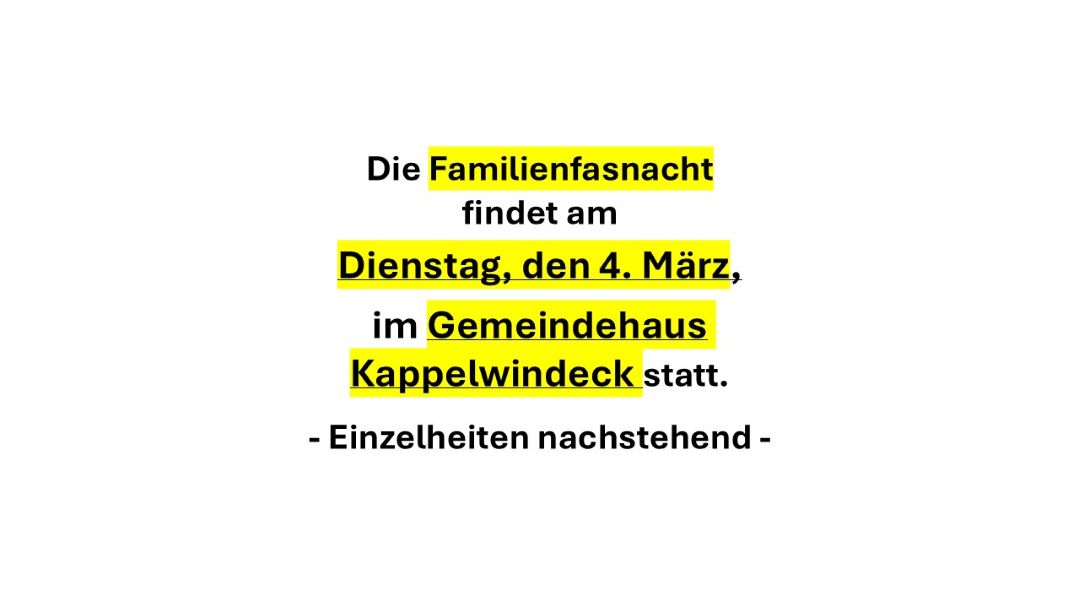 Familienfasnacht 2025